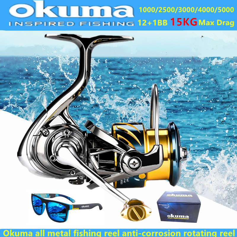 Daiwa Reel Bg - Okuma Volledig Metalen Visserijmolen 12+1BB15KG Max