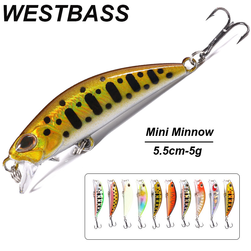 Fishing Lure Crankbait - Westbass 1PX Micro Minnow Lokken 55Mm-5G