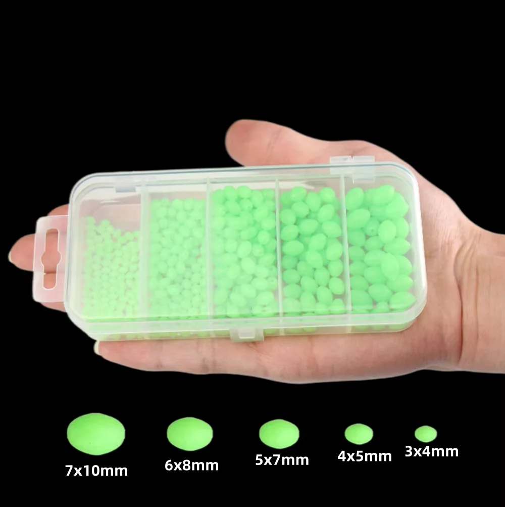 Fishing Lure Soft Plastic - 375 stks/set Nacht Lichtgevende Vissen Harde