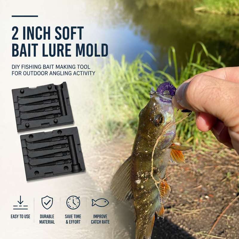 Fishing Lure Making Kit - 2 inch zacht aasvorm voor het